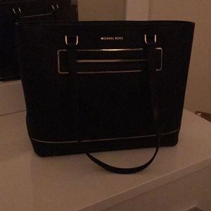 Michael Kors Black and Gold Tote